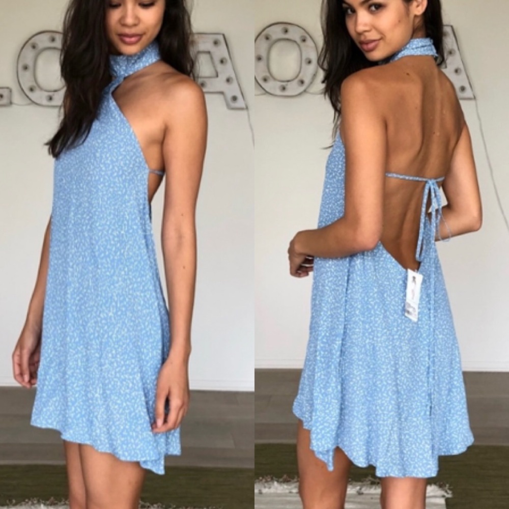 FLYNN SKYE Blue mini dress size S